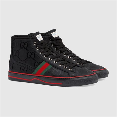 gucci black trainers mens|Gucci men's sneakers sale.